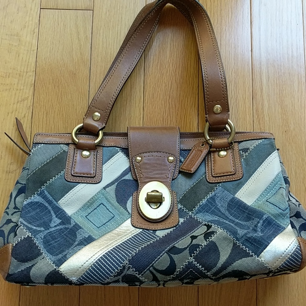 Authentic COACH bag Blue pattern